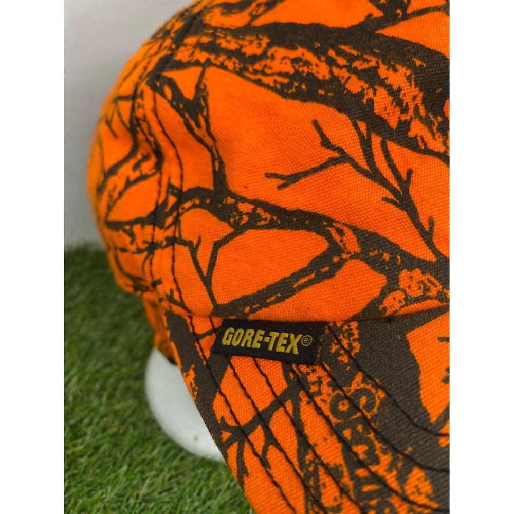 Cabela's Gore-Tex Thinsulate Blaze Orange Camouflage Hunting Cap XL Fabric - Picture 6 of 10